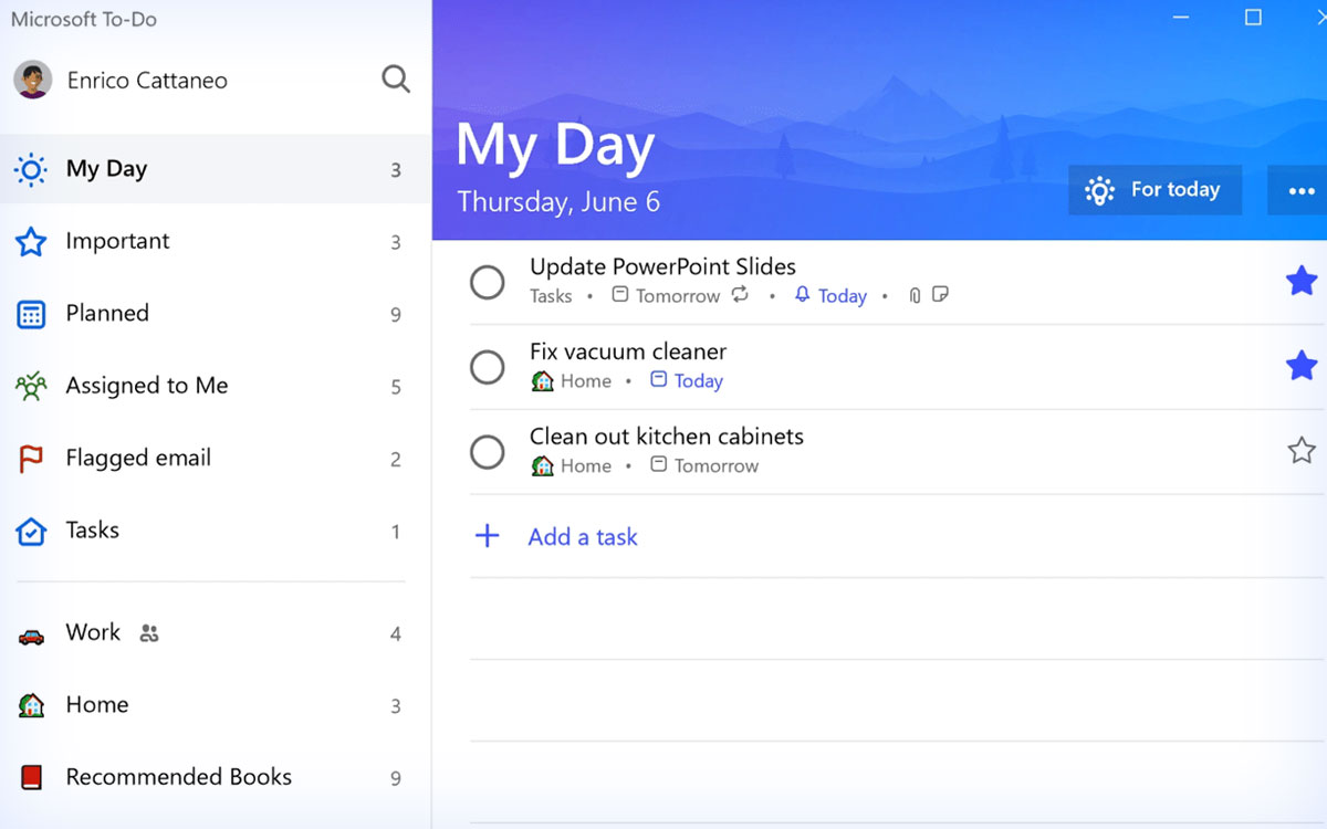 Interface Microsoft To Do
