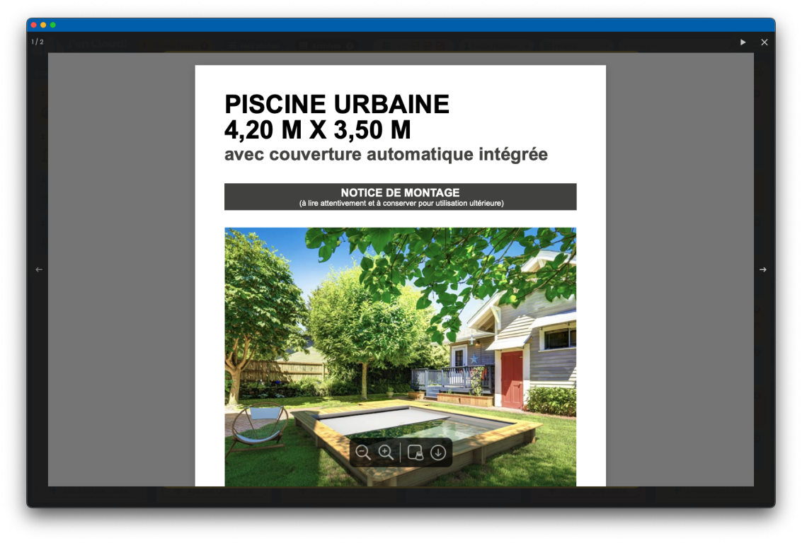 Prévisualisation de documents pdf, images