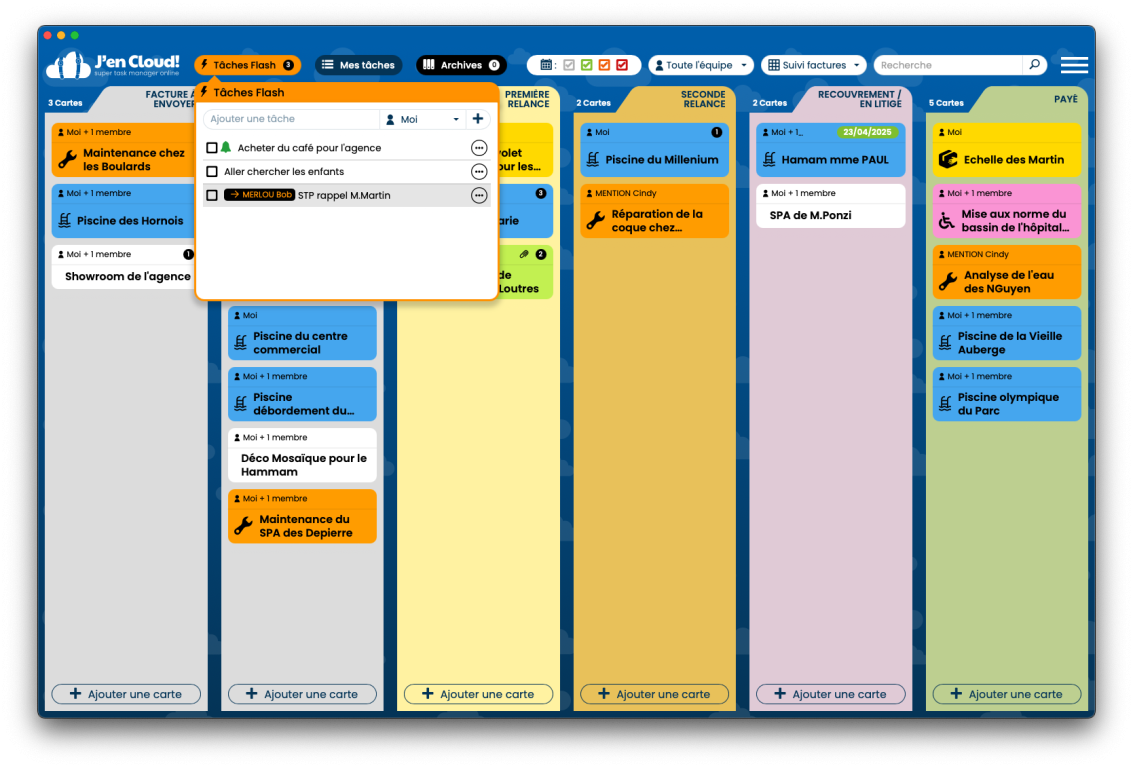 Les tâches flash : outil de gestion de tâches